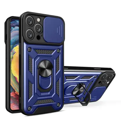 Mobilskal till iPhone 16 Pro Hybrid Armor Camshield - Blå