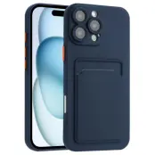 iPhone 16 Pro Mobilskal Korthållare TPU - Mörkblå