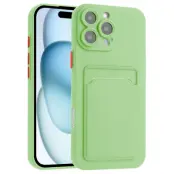 iPhone 16 Pro Mobilskal Korthållare TPU - Matchagrön