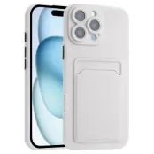 iPhone 16 Pro Mobilskal Korthållare TPU - Vit