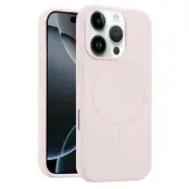 iPhone 16 Pro Mobilskal MagSafe Silikon Anti Drop - Ljusrosa