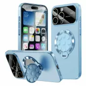 iPhone 16 Pro Mobilskal Magsafe Sugkopphållare Kickstand - Blå