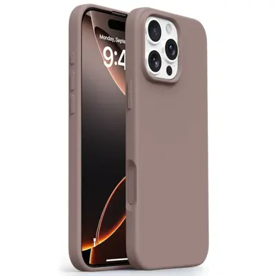 iPhone 16 Pro Mobilskal MagSafe Ultra Thin Silikon (Chestnut Brun)