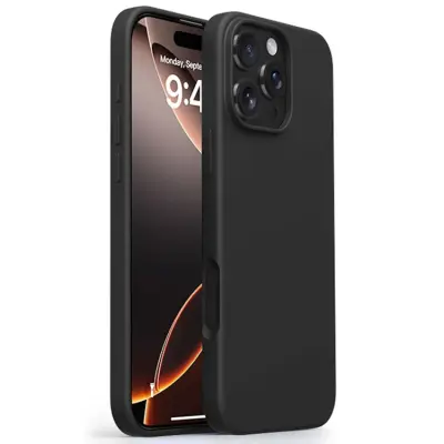 iPhone 16 Pro Mobilskal MagSafe Ultra Thin Silikon (Svart)