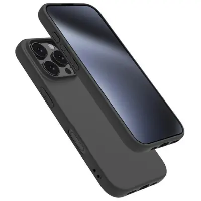 iPhone 16 Pro Mobilskal Soft TPU Anti-Fingerprint - Matte Svart