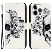 iPhone 16 Pro Plånboksfodral Printing Pattern Med Rem