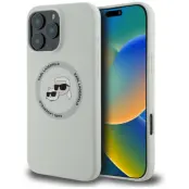 Karl Lagerfeld iPhone 16 Pro Mobilskal Magsafe Double Heads - Beige