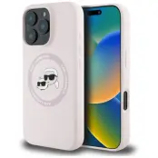 Karl Lagerfeld iPhone 16 Pro Mobilskal Magsafe Double Heads - Rosa