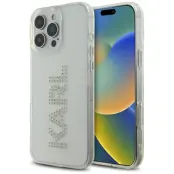 Karl Lagerfeld iPhone 16 Pro Mobilskal Rhinestones Logo - Transparent