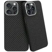 KZDOO iPhone 16 Pro Mobilskal Aramid Fiber - Svart