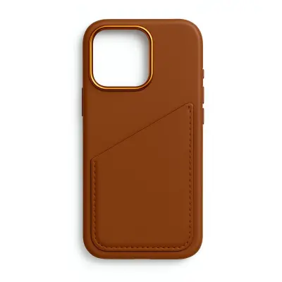 Moobio Mobilskal Läder med Kortficka (iPhone 16 Pro) - Brun