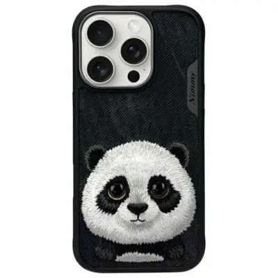 Nimmy Mobilskal till iPhone 16 Pro Big Eyed Pet 2.0 Panda - Svart