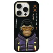 Nimmy iPhone 16 Pro Mobilskal Cool&Cute 2.0 Monkey - Svart