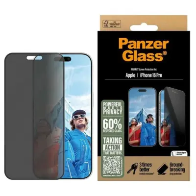 PanzerGlass iPhone 16 Pro Härdat Glas Skärmskydd Privacy Ultra-Wide Fit
