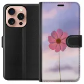 Plånboksfodral till Apple iPhone 16 Pro med Rosa blomma