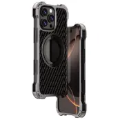 R-JUST RJ-51 iPhone 16 Pro Skal MagSafe Kickstand PC + Aluminium Grå