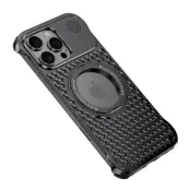 R-JUST RJ64 iPhone 16 Pro Skal Aluminium Svart Med Ställning