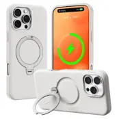 Torras iPhone 16 Pro Mobilskal Magsafe Ostand Q Pro - Ivory