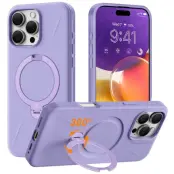 Torras iPhone 16 Pro Mobilskal Magsafe Ostand Q Pro - Lila