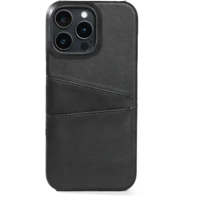 Trolsk Leather Card Case (iPhone 16 Pro) - Svart