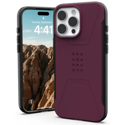 UAG iPhone 16 Pro Mobilskal MagSafe Civilian - Bordeaux