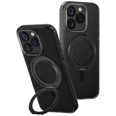 UNIQ iPhone 16 Pro Mobilskal Swivix 360 Kickstand - Svart