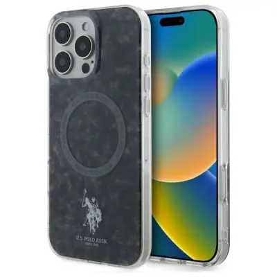 US Polo Mobilskal till iPhone 16 Pro MagSafe IML Ring - Svart