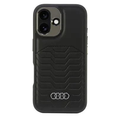 Audi Mobilskal till iPhone 16 MagSafe Syntetiskt Läder - Svart