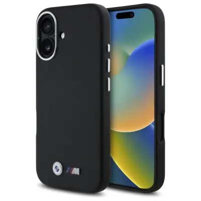 BMW Mobilskal till iPhone 16 Smooth Full Wrapped Metal - Svart