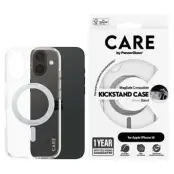 CARE By PanzerGlass iPhone 16 Mobilskal MagSafe Kickstand - Silver