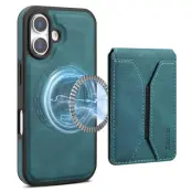 DENIOR D17 iPhone 16 Fodral KonstLäder - Blå