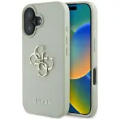 Guess Grained 4G Logo Case (iPhone 16) - Svart