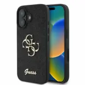 Guess iPhone 16 Mobilskal Fixed Glitter Big 4G - Svart