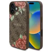 Guess iPhone 16 Mobilskal MagSafe 4G Flowers Print - Brun