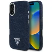 Guess Mobilskal till iPhone 16 MagSafe Denim Triangle Logo - Blå