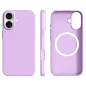 iPhone 16 Mobilskal MagSafe Ultra Thin Silikon (Dreamy Lila)