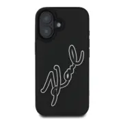 Karl Lagerfeld iPhone 16 Mobilskal 3D Rubber Signature - Svart