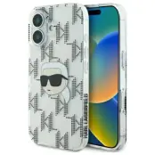 Karl Lagerfeld iPhone 16 Mobilskal IML Karl Head Electroplated - Clear