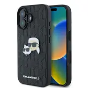 Karl Lagerfeld iPhone 16 Mobilskal Karl&Chaoupette Head Pin - Svart
