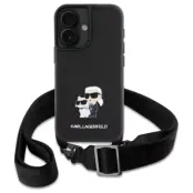 Karl Lagerfeld iPhone 16 Mobilskal Karl&Choupette Metal Pin CBDY Strap