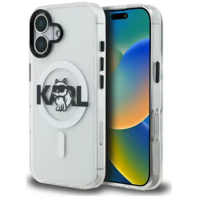 KARL LAGERFELD Mobilskal För iPhone 16 MagSafe IML Choupette Sketch