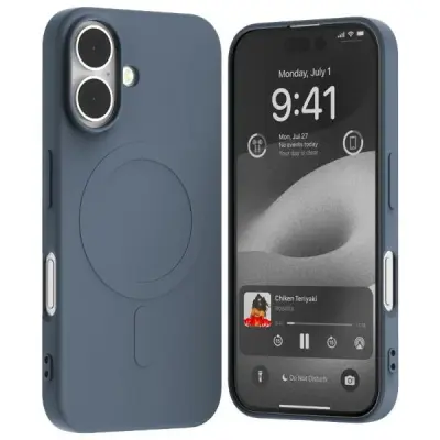 Mercury Mobilskal till iPhone 16 MagSafe Semi-Silikon - Sierra Blå