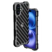 R-JUST RJ-50 iPhone 16 Skal Aluminium Alloy Shockproof Svart