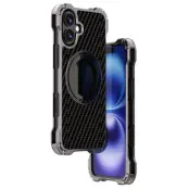 R-JUST RJ-51 Mobilskal till iPhone 16 MagSafe Kickstand PC + Aluminium Grå