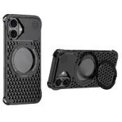 R-JUST RJ64 iPhone 16 Skal Aluminium Svart med Kickstand