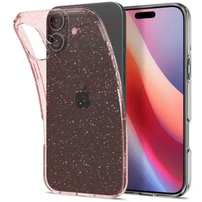 Spigen Liquid Crystal Glitter (iPhone 16) - Rosa