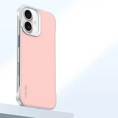 SULADA iPhone 16 Skal Frameless PU + PC Baksida - Rosa
