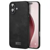 SULADA Mobilskal till iPhone 16 PU Läder + TPU + PC Baksida - Svart
