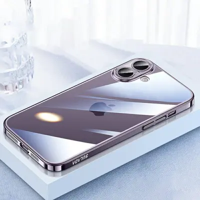 SULADA JINGJIA iPhone 16 Skal Hård PC Klart med Linsskydd - Lila