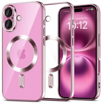 Tech-Protect Mobilskal till iPhone 16 Magsafe Magflex - Shiny Rosa